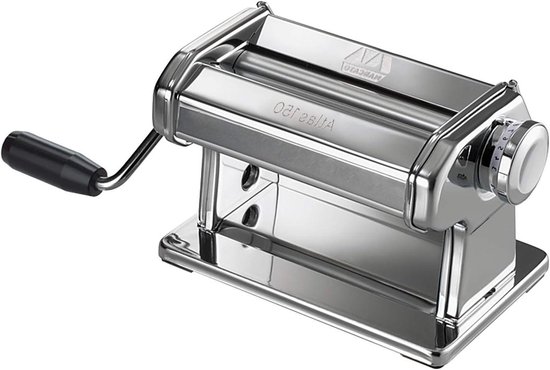 Pastamachine - Deegroller - Zelf Pasta Maken - 10 Dikte Instellingen - 150mm Breed - Zilver