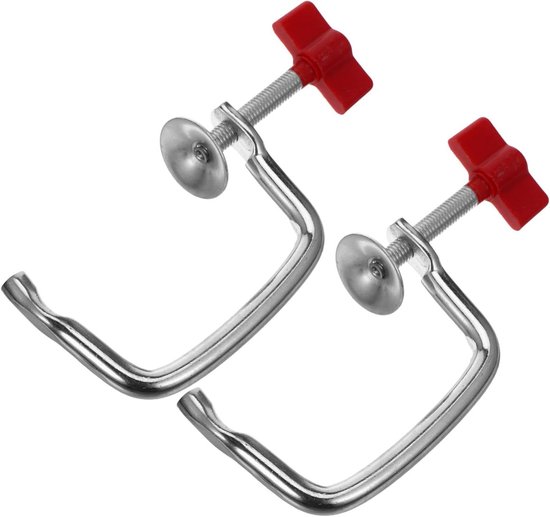 Pastamachine Handgreep - Noedelmaker Clip - Pasta Maken - Snelle Montage - 2 Stuks - Rood