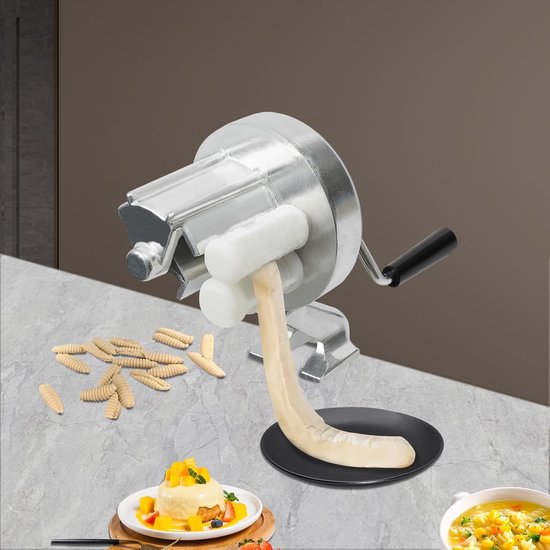 Pastamachine Handmatig - Deegroller - Verse Pasta Maken - Met Klembevestiging - Tot 5cm Dikte - Zilverkleurig