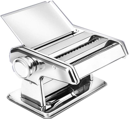 Pastamachine Handmatig - Noodlemaker Deegroller - Verse Pasta Maken - Roestvrijstalen Constructie - 6 Versnellingsstanden - Zilver