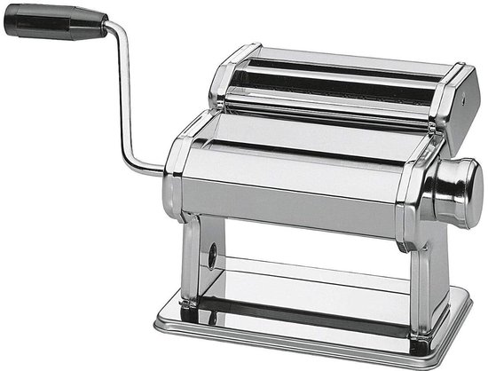 Pastamachine Handmatig - Pastamaker Keuken - Zelf Pasta Maken - Roestvrij Staal - 19 x 13 x 13 cm - Zilver