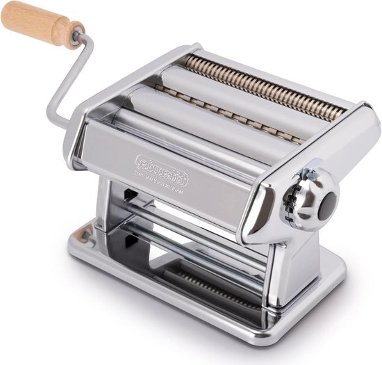 Pastamachine Handmatig - Verse Pasta Maker - Zelf Pasta Maken - 3 Pasta Maten - 150 mm Bladbreedte - Chroom