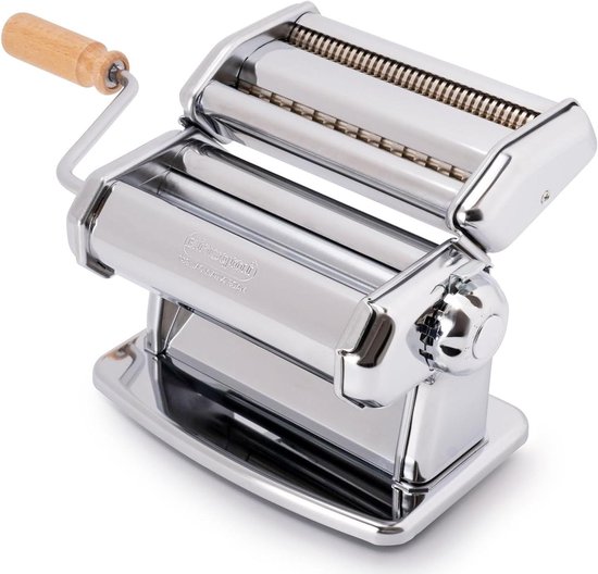 Pastamachine Handmatig - Verse Pasta - Zelf Pasta Maken - 6 Dikte Instellingen - 150 mm Breed - Chroom