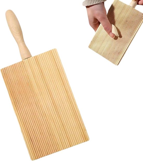 Pastamachine, houten gnocchi plank voor het bereiden van zelfgemaakte pasta, een onmisbaar accessoire voor liefhebbers van ambachtelijke pasta, gnocchi, macaroni