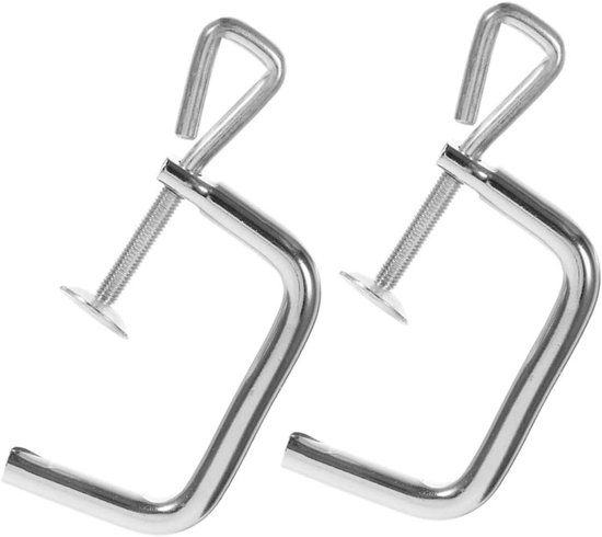 Pastamachine Klem - Noedelmaker Bevestiging - Thuis Pasta Maken - Universele Compatibiliteit - 2 Stuks - Zilver