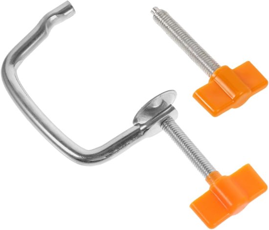 Pastamachine Klem - Universele Bevestiging - Zelf Pasta Maken - Stevige IJzeren Constructie - 15.5 x 6.5 cm - Oranje