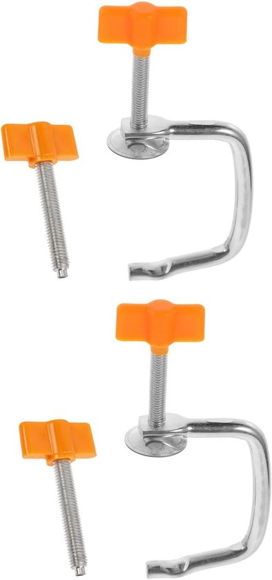 Pastamachine Klemmen - Reparatieset - Thuis Pasta Maken - Universele Compatibiliteit - 2 Sets - Oranje