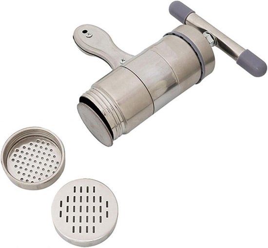 Pastamachine - Noedelmaker Pastapers - Zelf Pasta Maken - Roestvrij Staal - 18.5 x 13.5 cm - Zilverkleurig van Merkloos