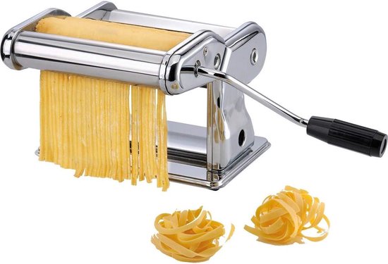 Pastamachine - Pastamaker - Verse pasta maken - Drie pastasoorten - L 199 cm - Zilver