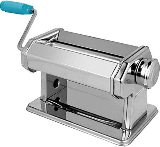 Pastamachine rood en staal 21 x 14 x 145 cm - Artemio 18002081 met de hand crank pasta roller van Artemio