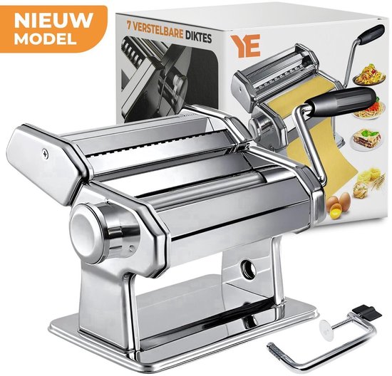 Pastamachine Rvs - Pastamaker - Professioneel - Spaghetti machine - Incl. Receptenboek t.w.v. €20 Cadeau van Merkloos