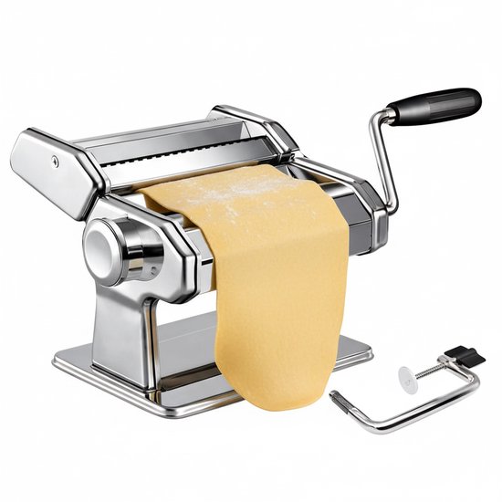 Pastamachine Rvs - Pastamaker - Professioneel - Spaghetti machine - Incl. Receptenboek t.w.v. €20 Cadeau van Pastamachine