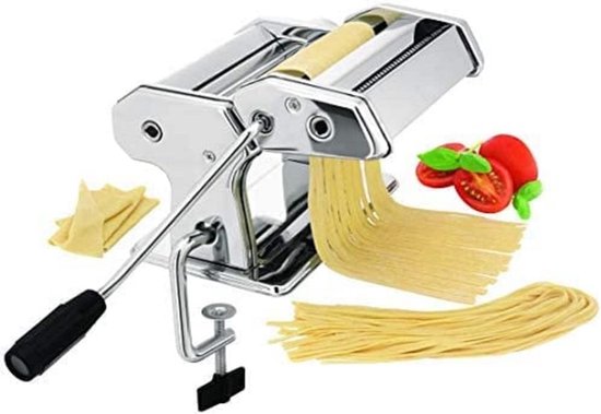 Pastamachine - Verse Pasta - Thuis Maken - Variabele Breedtes - 17 cm - Zilver