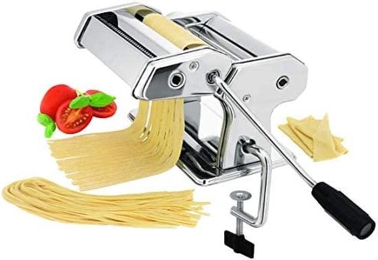 Pastamachine - Verse Pasta - Zelf Pasta Maken - Variabele Breedtes - 17 cm - Zilver