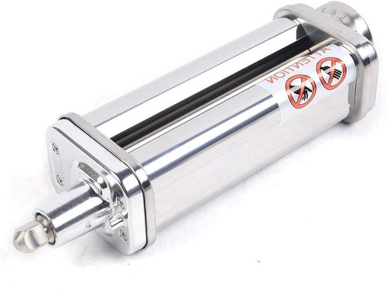Pastamaker Accessoire - Noodle Maker - Verse Pasta Maken - 8 Dikke Instellingen - 14 cm Breed - Zilverkleurig