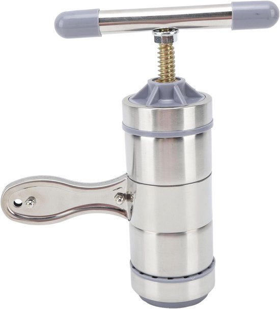 Pastamaker Handmatig - Keukengereedschap - Verse Pasta Maken - Dikte Instelbaar - 19 x 19 x 6 cm - Zilverkleurig