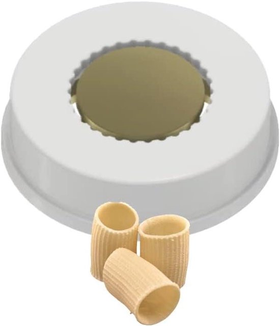 Pastamaker Opzetstuk - Deegwaren Inzetstuk - Zelf Pasta Maken - Paccheri Rigato Matrijs - 1 Stuk - Wit