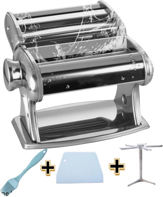 Pastamaker - Pastamachine - Spaghetti - Lasagne - Keukenmachine - Inclusief Borstel - Snijmat - Uithangrek van Eetlokaal Genieten