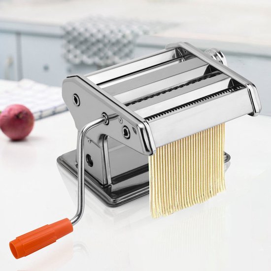 Pastamaker - Pastamachine van RVS - 15 Cm Pasta Rollerbreedte - Pastamachine - Pasta machine Incl. handige Tafelgreep van Nuvance
