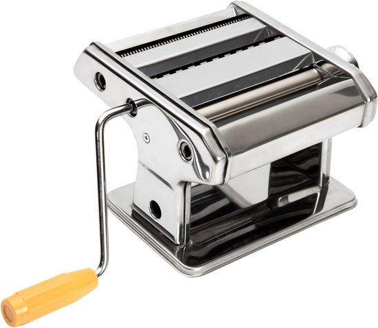 Pastamaker - Pastaroller - Thuis Pasta Maken - Drie Soorten Pasta - 20x19x14 cm - Zilver