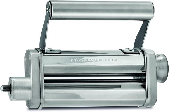 Pastamaker Rol met 9 Niveaus - Pastaroller Deegroller - Zelfgemaakte Pasta - Cromargan All-metal - 140mm Breedte - Zilverkleurig