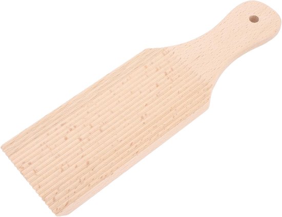 Pastamaker Set - Gnocchi Plank - Ambachtelijk Pasta Maken - Massief Hout - 24x7cm - Houtkleur