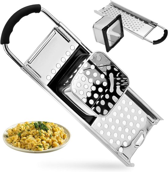 Pastamaker Spaetzle - Duitse Noodle - Verse Pasta Maken - Roestvrij Staal - 32.5 cm - Zilver van Pastamaker
