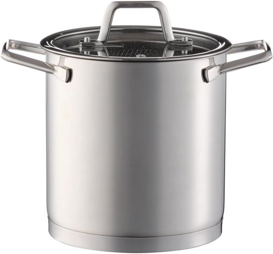 Pastapan van roestvrij staal met dubbele mand, 7 liter