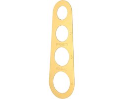Pastaportiemeter - Maatkiezer Keuken - Porties Meten - Roestvrij Staal - 18 x 6 cm - Goud
