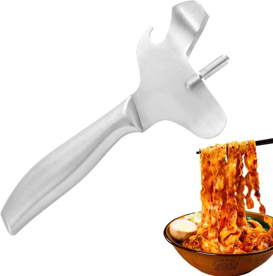 Pastasnijder Keukenhulp - Handmatige snijder - Maaltijd voorbereiden - Verstelbare dikte - 18.5 x 8.2 cm - Zilverkleurig