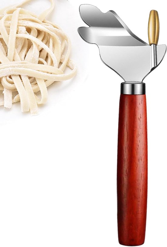 Pastasnijder - Pastamachine Deegsnijder - Zelf Pasta Maken - Ergonomische Handgreep - 17.6 cm Lengte - Roestvrij staal