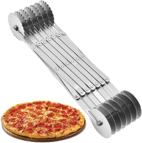 Pastasnijder Wiel - Deegsnijder Pizzasnijder - Snijden van Deeg - Verstelbare Snijbreedtes - 433 x 88 cm - Zilverkleurig