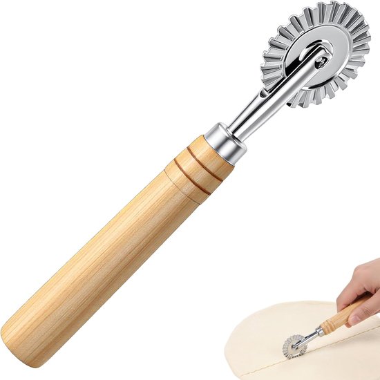 Pastasnijder Wiel - Deegsnijder Roller - Zelfgemaakte Pasta - Ergonomisch Handvat - 20 x 10 cm van Merkloos
