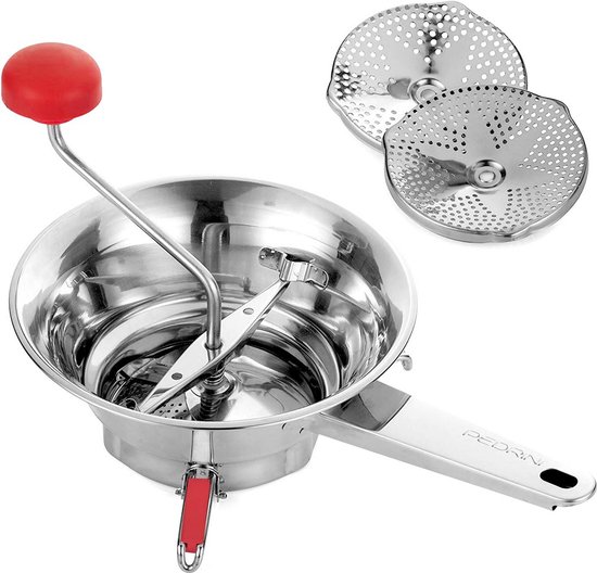 Pedrini 04GD198 Stainless Steel Passing Machine Diameter 20 cm with 3 Stainless Steel Metal Plates
