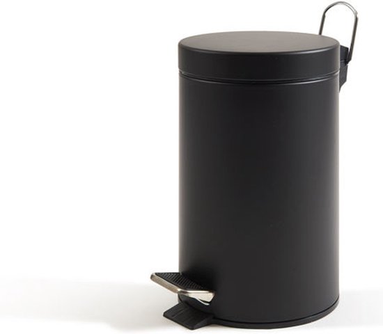 Perfetto 0446C vuilnisbak 5 l Rond Staal Zwart van Perfetto