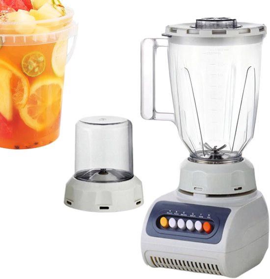 Persoonlijke blender - Smoothie maker - Gezonde dranken maken - Dubbele beker ontwerp - 37x18x37 cm - Wit