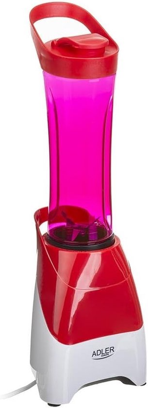 Persoonlijke Blender - Smoothie Maker - Snelle Drankjes Maken - Inclusief Twee Bekers - 06 Liter Kom - Rood