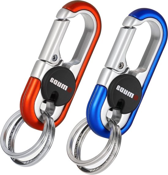 Persoonlijke Sleutelhanger voor Auto met Haak - Sleutelhanger voor Mannen, Kantoor en Thuis - Sleutelorganisatie en Accessoire van Merkloos