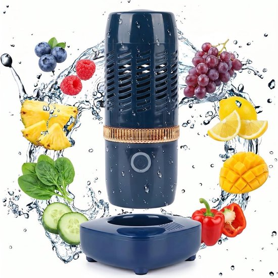 Pesticiden Reiniger - USB Oplaadbaar - Draagbare Groente en Fruitreiniger - Draadloos Groentewasser - Produce purifier - Groentereiniger - Verwijder Moeiteloos Bacteriën & Pesticiden - voor Het Reinigen van Fruit, Groenten en Vlees - 1200mAh