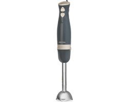 Petra Staafmixer – RVS – Elektrische Staafmixer – 2 snelheden – Afneembaar – Compact – 600W – Grijs & Goud van Merkloos