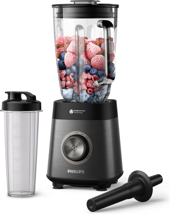 Philips - Blender HR3041/00 - 1.200 Watt - Met To Go Beker en Stamper van Philips
