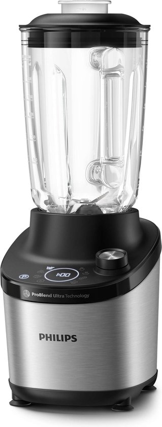 Philips High-Speed Blender - 7000 Series - HR3760/00 - Zwart/RVS van Philips