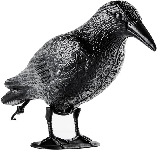 Pigeon Scarecrow Zwarte Raaf, Effectieve Verdediging tegen Duiven en Vogels voor Balkon en Tuin, Fysieke Afschrikking van Polyethyleen, 1 Stuk van Merkloos