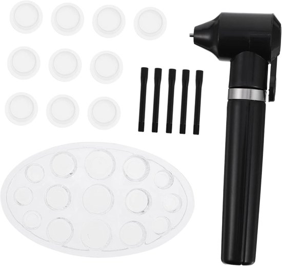 Pigment Mixer Set - Vloeistof Roerder - Kleur Mengen - Inclusief Bekers - 13 x 5 x 2.5 cm - Zwart van Merkloos