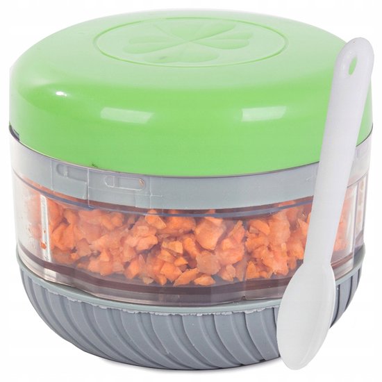 Pingyang Rongrong Handicraft Factory - Knoflooksnijder - Handmatige Schijf - Roestvrijstalen Mes - 150ml van Merkloos