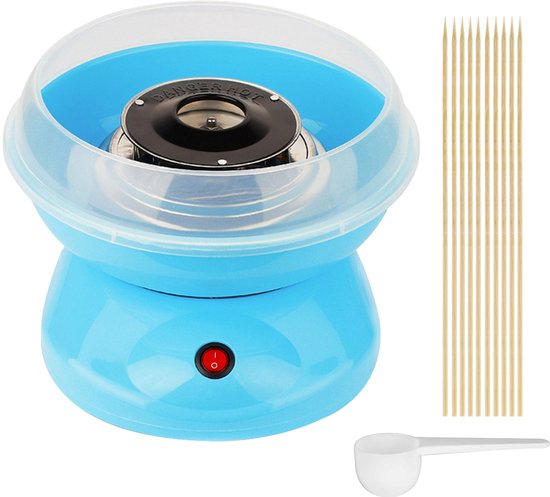 PIPIPOXER-Suikerspinmachine, Suikerspinmaker, Suikerspinapparaat- Kinderfeestje,Blauw