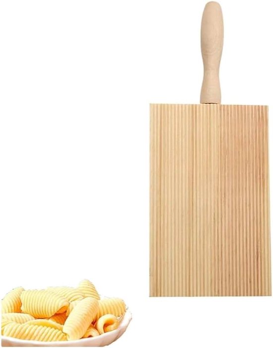 Plank van hout, pastalaplank, gnocchi maker, voor eenvoudige productie van authentieke zelfgemaakte pasta en boter, zonder plakken, keukengereedschap