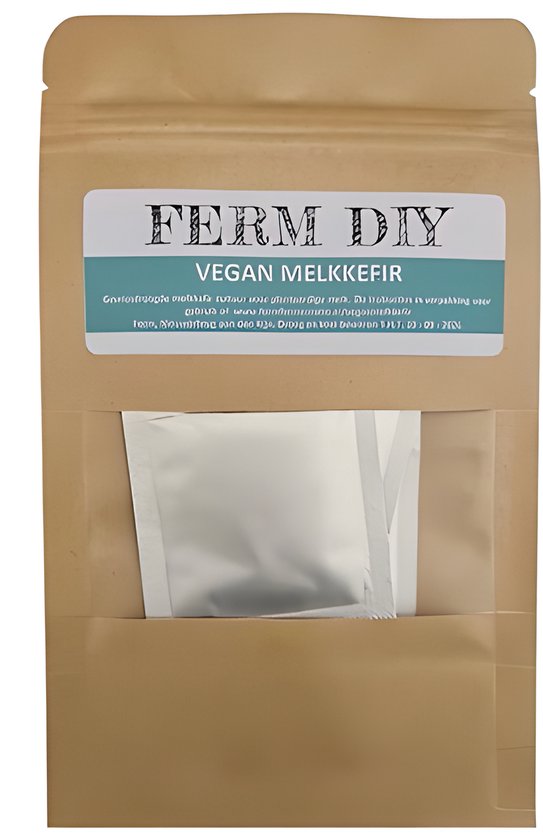 Plantaardige melkkefir cultuur - verpakking met 2 sachets voor 250L vegan melk kefir met de moederbatch methode - makkelijk te maken - boordevol probiotica van Madame Kefir