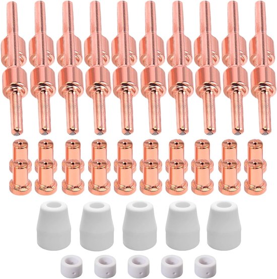 Plasma Snijaccessoires Set met 50 Onderdelen - Nozzles, Elektroden en Verbruiksartikelen voor CUT-30, 40, 50 en LG-40 PT-31