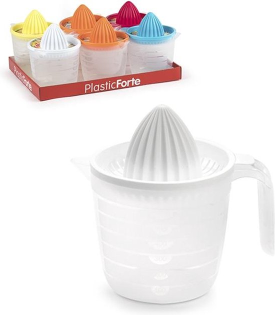 Plasticforte Sinaasappelpers/citruspers - Handmatig - kunststof - 16 x 15 cm - geel van Merkloos